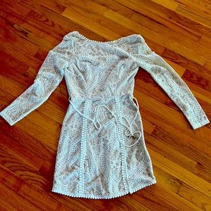 White & Cream Lace style Dress